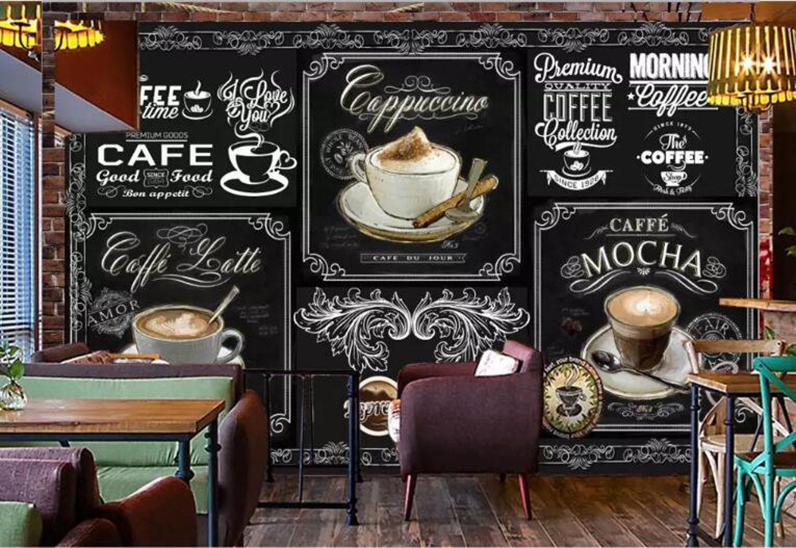 Coffee Shop Coffee Restaurant Wallpaper Mural Wall Decor - Etsy