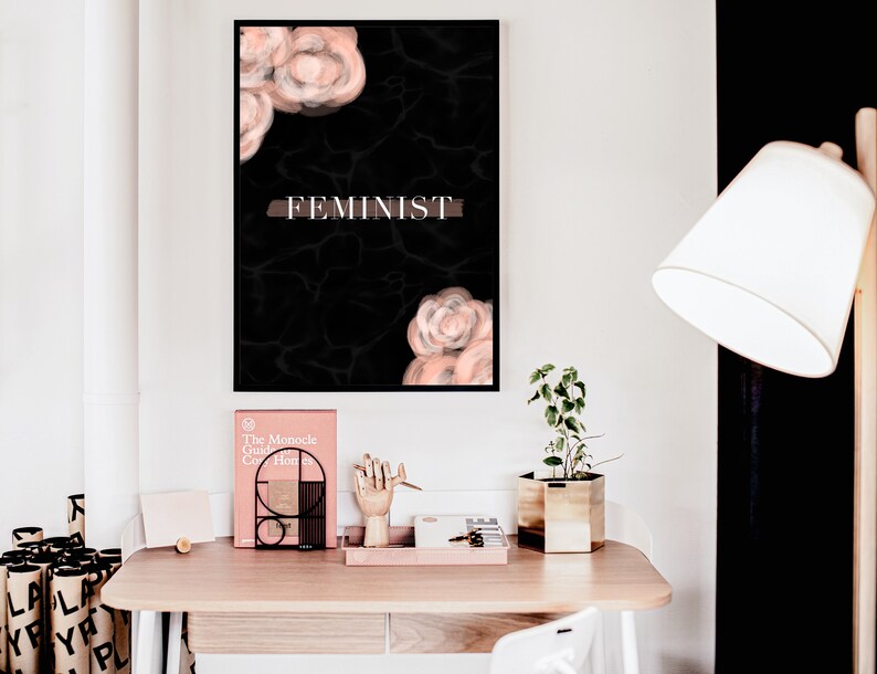 feminist printable wall art quotes typography art prints