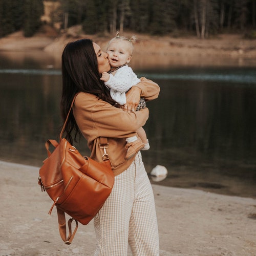 Diaper Bag Travel Work Everyday Vegan Leather Backpack for Etsy