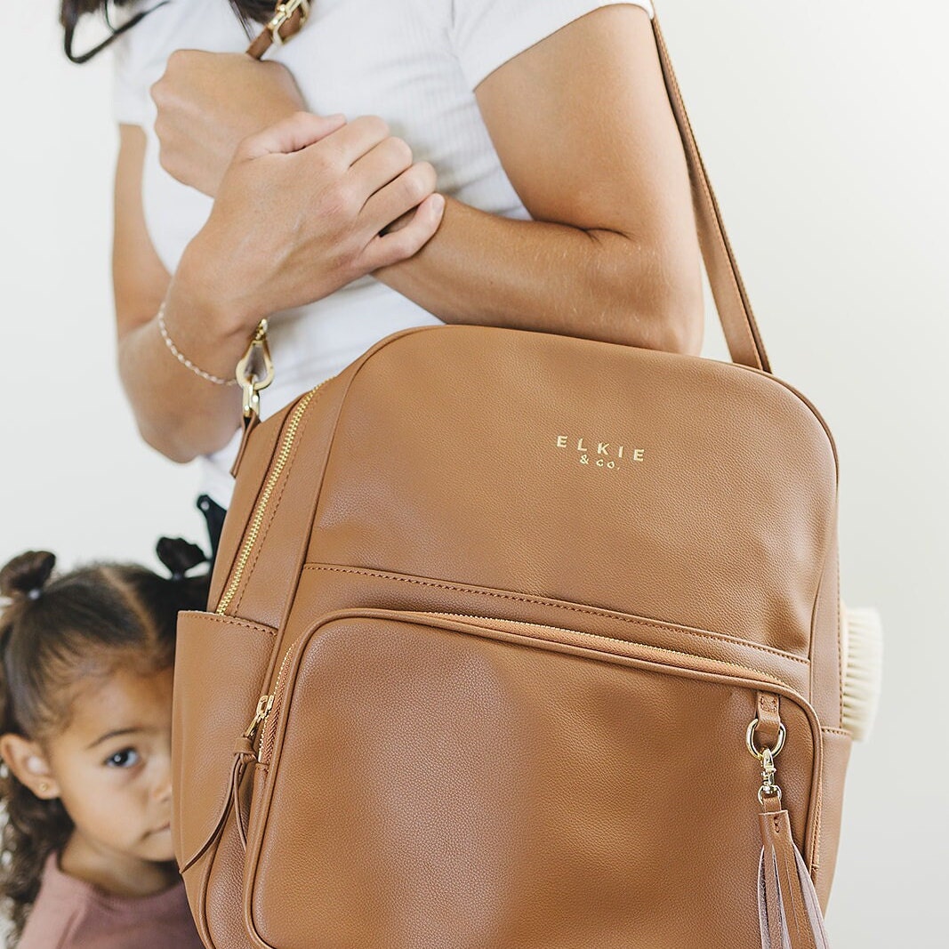 Diaper Bag Travel Work Everyday Vegan Leather Backpack for 