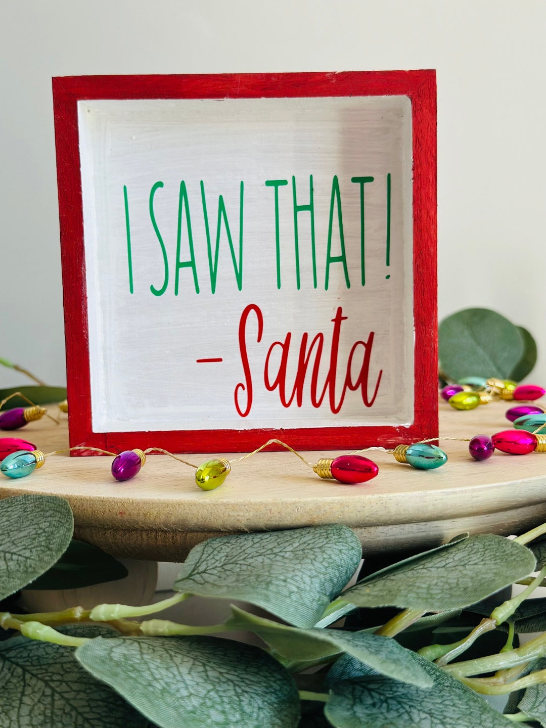 Santa Mini Sign - Etsy