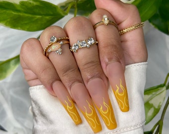 ハンドメイド プレスオンネイル カラフル すぐに発送可能 | オンブレ プレスオンネイル | カラフル プレスオン