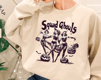 Squad Ghouls Sweatshirt: Vintage Halloween Crewneck
