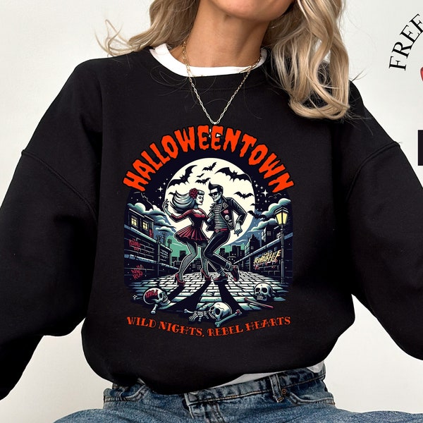 Halloweentown Shirt, Retro Halloween Sweatshirt, Vintage Halloween Sweater, Funny Halloween Graphic Shirt, Fall Shirt, Halloween Party Shirt