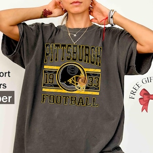 Comfort Colors Pittsburgh Football T-Shirt, Trendy Football Game Day Shirt, Popular Woman Sports Gear, Pittsburgh Football Tee For Kids