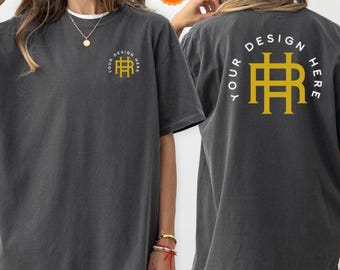 Custom Your Design T-Shirt, Front And Back Printing, Company logo, Personalized Tee