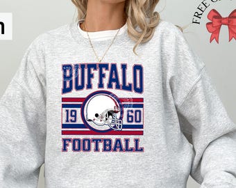 Buffalo Football Sweatshirt, Unisex Game Day Crewneck