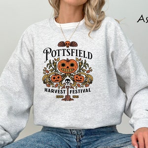 Pottsfield Harvest Festival Sweatshirt, Vintage Cartoon Shirts, Spooky Season, Halloween Gift, Cartoon lover, Pumpkin Shirts, Gift For Her