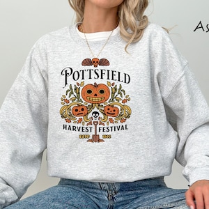 Pottsfield Harvest Festival Sweatshirt, Vintage Cartoon Shirts, Spooky Season, Halloween Gift, Cartoon lover, Pumpkin Shirts, Gift For Her