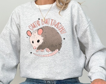 Cute Opossums Sweatshirt, Cute Animal Lover Shirts, Ironic Crewneck Shirts, Cottagecore Shirts, Opossum Lover Shirts, Goblincore Sweatshirt