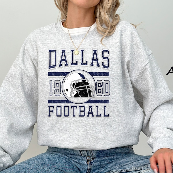 Vintage Dallas Football Sweatshirt And T-shirt, Dallas Football Crewneck Sweatshirt, Dallas Football Shirts, Dallas Football Fan Sweatshirt