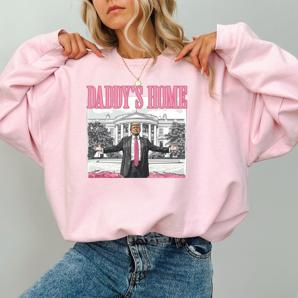 Preppy Daddy's Home Shirt, Funny Trump Memes Sweatshirt And T-Shirt, Trump 2024 Election Shirt, Republican Gift, MAGA Shirt, Y2K Streetwear