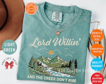 Lord Willing T-Shirt, Comfort Colors Western Shirts, Faith Based Tee, Religious Woman Spring Tee