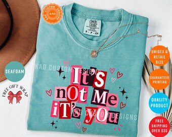 It's Not Me It's You, Comfort Colors Valentines Day T-Shirt, Sarcastic Woman Love Quotes