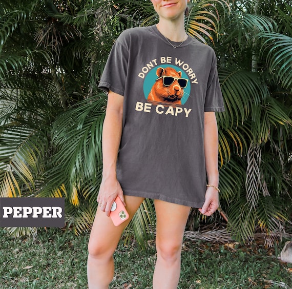 Funny Capybara Meme T-Shirt: Preppy Gen Z Y2K Clothes