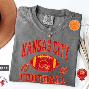 Comfort Colors Kansas City Sports Gear, Football Game Day T-Shirt, Unisex Kansas City Shirts, Gift For Her, Family Matching Tee For Football
