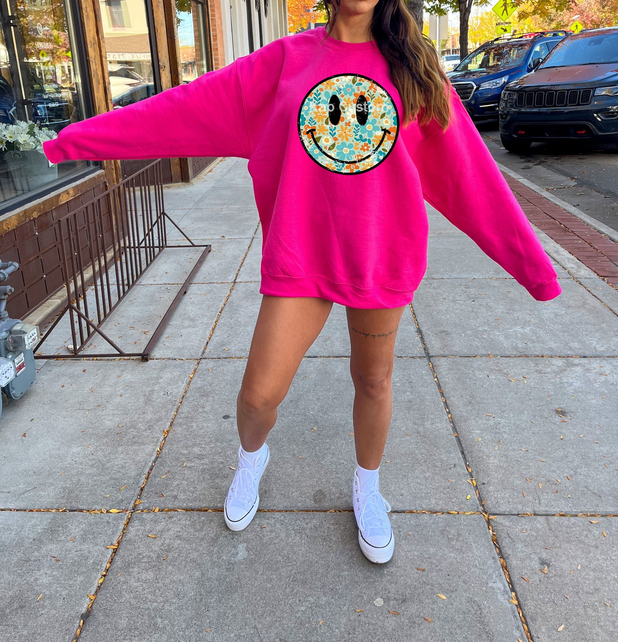 Hot Pink Sweater Dress - Etsy