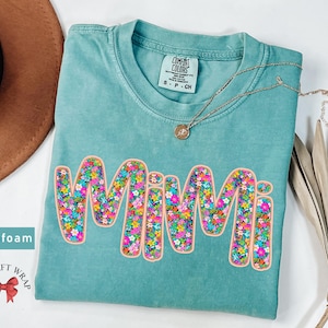 Comfort Colors Floral Mimi T-Shirt, Trending Mimi Shirt, Aesthetic Mimi Tee, Cute Mother Day Gift For Grandma, Spring Flower Mimi Clothing