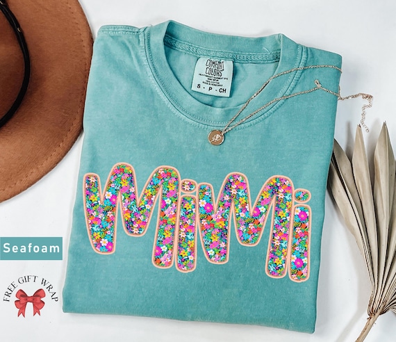 Comfort Colors Floral Mimi T-Shirt, Mother's Day Gift