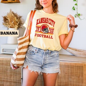 Comfort Colors Kansas City Football T-Shirt, Trendy Kansas Football Fan Shirt, Gift For Her, Popular Kansas City Tee, Kansas Game Day Shirt