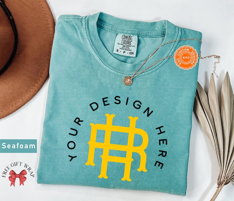 Comfort Colors Custom Design T-Shirt, Customize Design Shirt, Company Logo, Custom Sports Gear, Your Business Logo Shirt Family Matching Tee