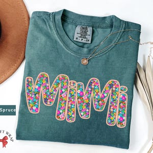 Comfort Colors Floral Mimi T-Shirt, Trending Mimi Shirt, Aesthetic Mimi Tee, Cute Mother Day Gift For Grandma, Spring Flower Mimi Clothing