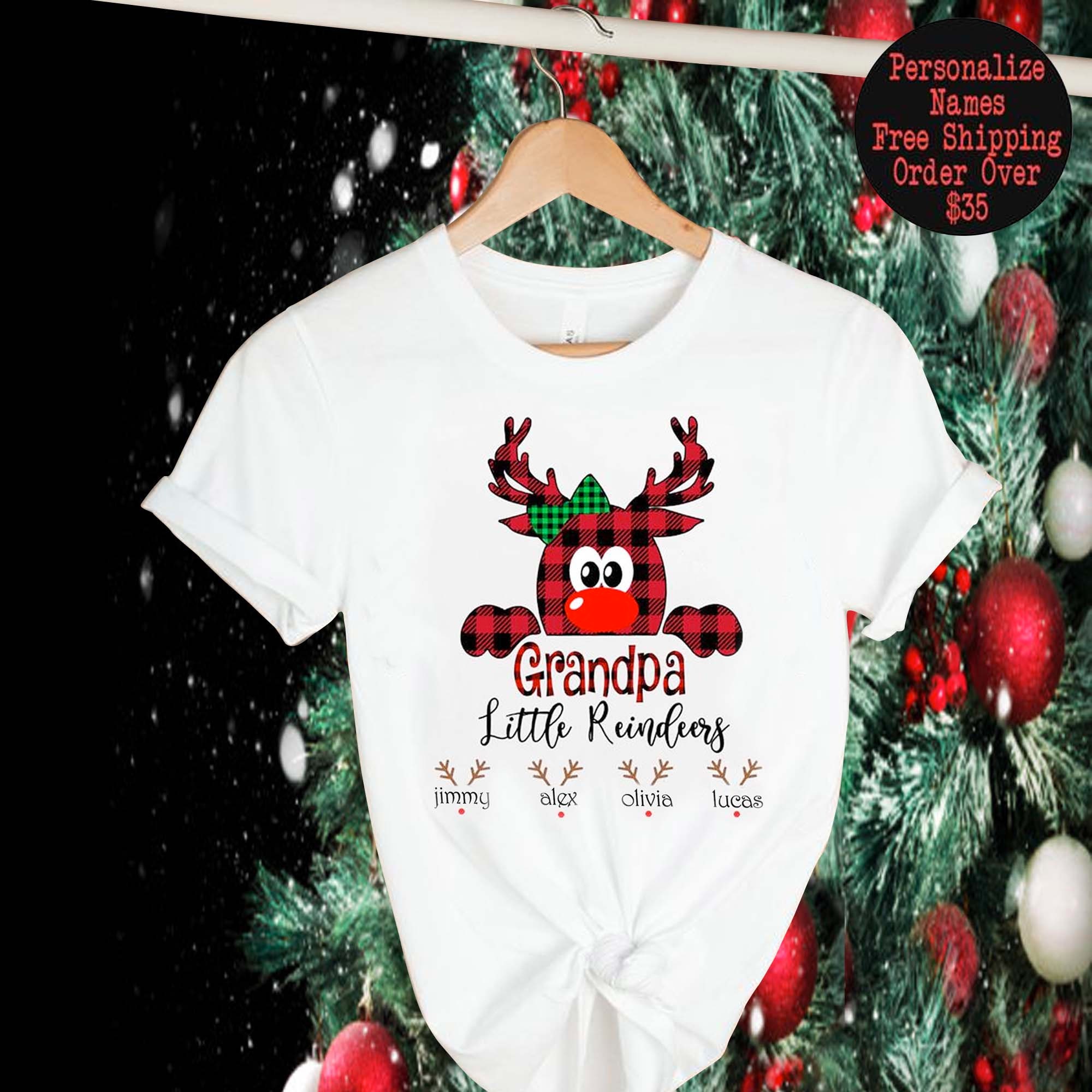 Grandfather Christmas Shirt Grandpa Christmas shirt Custom | Etsy