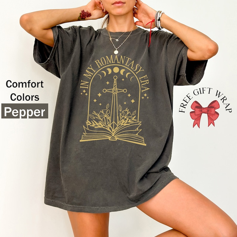 Comfort Colors In My Fantasy Era Shirt, Fantasy Book Tee, Dark Academia Shirt, Book Lover Gift, Birthday Gifts, Trendy Ring Tee, Sword Shirt