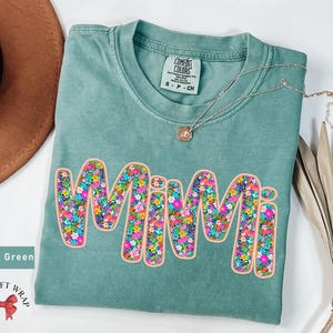 Comfort Colors Floral Mimi T-Shirt, Trending Mimi Shirt, Aesthetic Mimi Tee, Cute Mother Day Gift For Grandma, Spring Flower Mimi Clothing