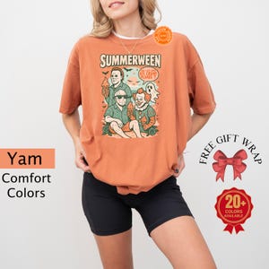 Comfort Colors Retro Summerween Shirt, Horror Movie T-Shirt, Family Vacation Tee, Spooky Ice Cream Top, Trendy Halloween Gifts, Horror Night