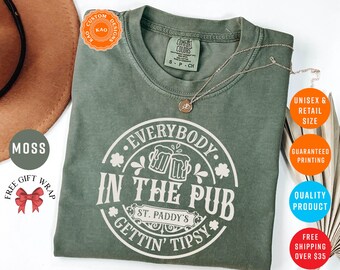St. Patrick Day T-Shirt, Comfort Colors Drinking Shirt, Irish Party Tee, Everybody Getting Tips