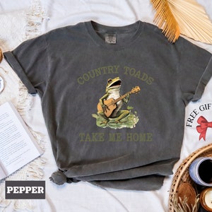 Vintage Frog T-Shirt, Unisex Funny Shirts, Take Me Home T-Shirt, Comfort Colors, 90s Nostalgia Tee, Cottagecore Frog Shirts,  Gifts For
