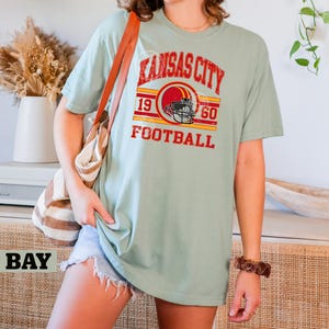 Comfort Colors Kansas City Football T-Shirt, Trendy Kansas Football Fan Shirt, Gift For Her, Popular Kansas City Tee, Kansas Game Day Shirt