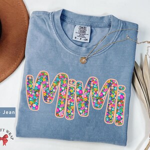 Comfort Colors Floral Mimi T-Shirt, Trending Mimi Shirt, Aesthetic Mimi Tee, Cute Mother Day Gift For Grandma, Spring Flower Mimi Clothing