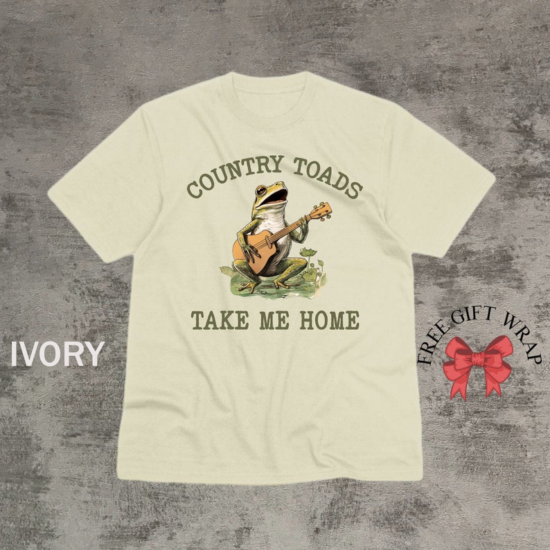 Vintage Frog T-Shirt, Unisex Funny Shirts, Take Me Home T-Shirt, Comfort Colors, 90s Nostalgia Tee, Cottagecore Frog Shirts,  Gifts For