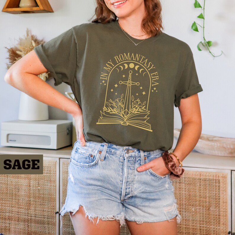 Comfort Colors In My Fantasy Era Shirt, Fantasy Book Tee, Dark Academia Shirt, Book Lover Gift, Birthday Gifts, Trendy Ring Tee, Sword Shirt