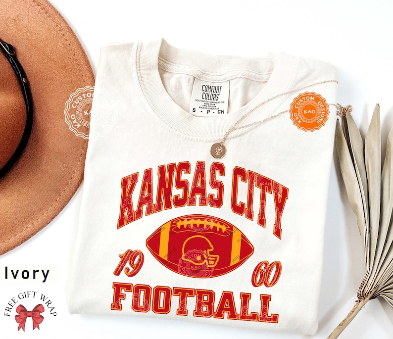 Comfort Colors Kansas City Sports Gear, Football Game Day T-Shirt, Unisex Kansas City Shirts, Gift For Her, Family Matching Tee For Football