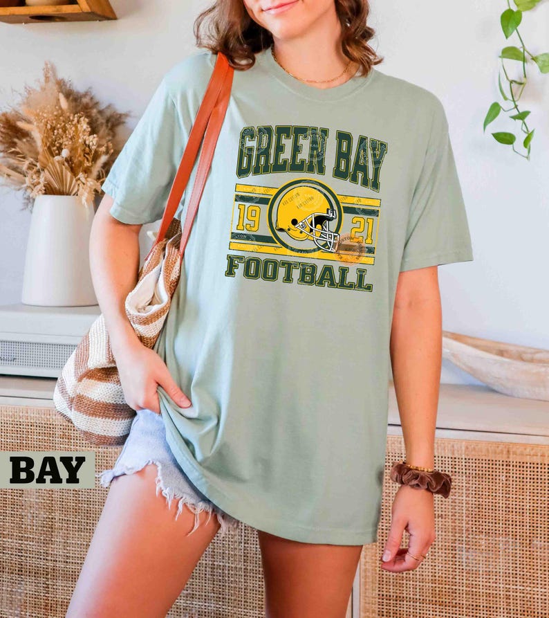 Comfort Colors Green Bay Football T-Shirt, Unisex Football Shirt, Green Bay Football Tee, Game Day T-Shirt, Green Bay Sports Gear For Kids