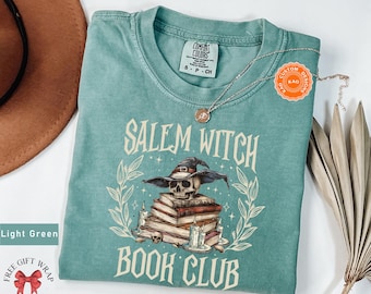 Comfort Colors Salem Book Club Shirt: Witchy Halloween Bookish Tee