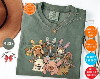 Easter Farm Animal T-Shirt, Funny Resurrection Day Tee, Easter Shirt For Woman And Kids