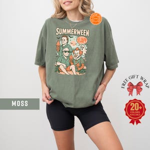 Comfort Colors Retro Summerween Shirt, Horror Movie T-Shirt, Family Vacation Tee, Spooky Ice Cream Top, Trendy Halloween Gifts, Horror Night