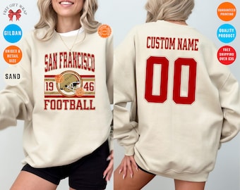Custom San Francisco Football Sweatshirt: Personalized Name & Number On The Back, Nine Jersey