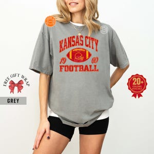 Comfort Colors Kansas City Sports Gear, Football Game Day T-Shirt, Unisex Kansas City Shirts, Gift For Her, Family Matching Tee For Football