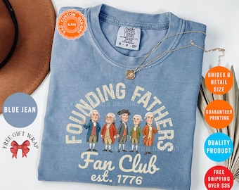 Founding Fathers T-Shirt, Comfort Colors USA 250th Anniversary Shirts, USA Tee, America EST 1776