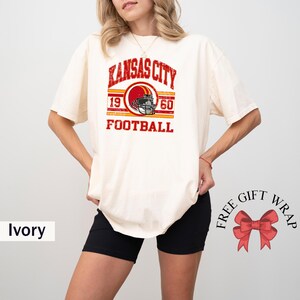 Comfort Colors Kansas City Football T-Shirt, Trendy Kansas Football Fan Shirt, Gift For Her, Popular Kansas City Tee, Kansas Game Day Shirt