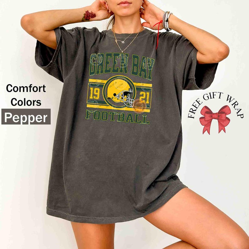 Comfort Colors Green Bay Football T-Shirt, Unisex Football Shirt, Green Bay Football Tee, Game Day T-Shirt, Green Bay Sports Gear For Kids