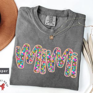 Comfort Colors Floral Mimi T-Shirt, Trending Mimi Shirt, Aesthetic Mimi Tee, Cute Mother Day Gift For Grandma, Spring Flower Mimi Clothing