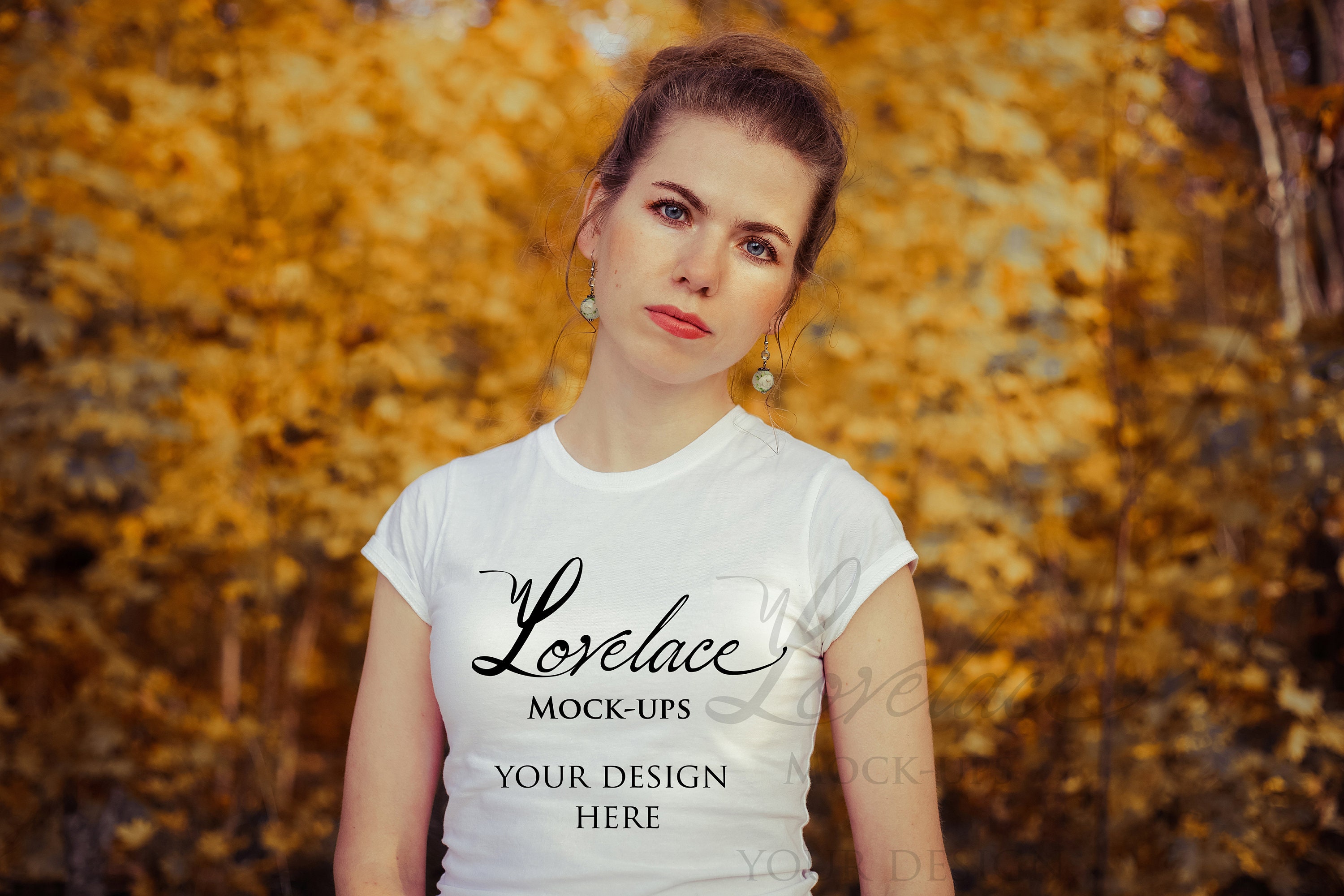 Download Gildan 64000 T Shirt Mock Up White Modeled T Shit Mockup Etsy