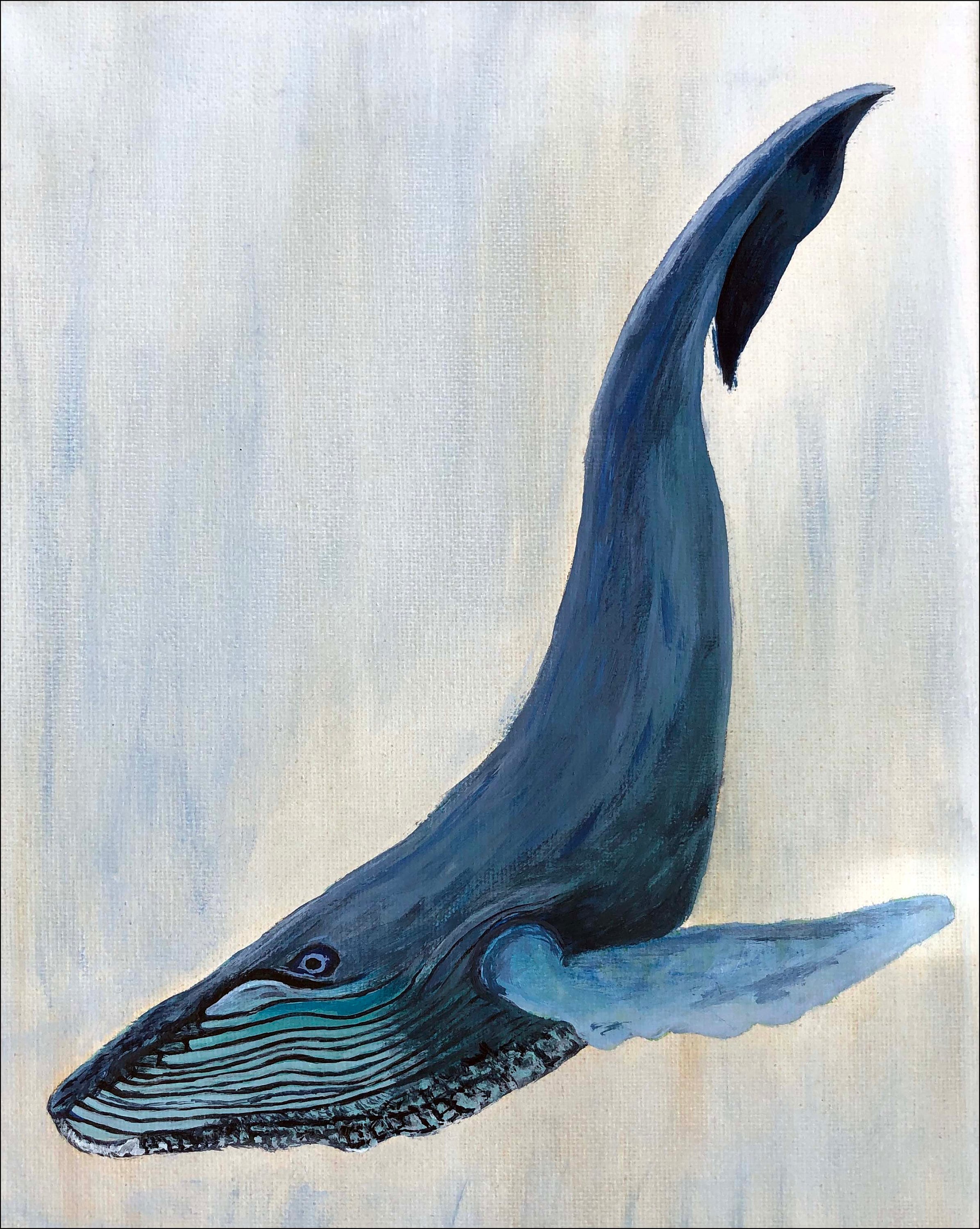 Blue Whale Art Original Acrylic Painting on Canvas or Prints Etsy