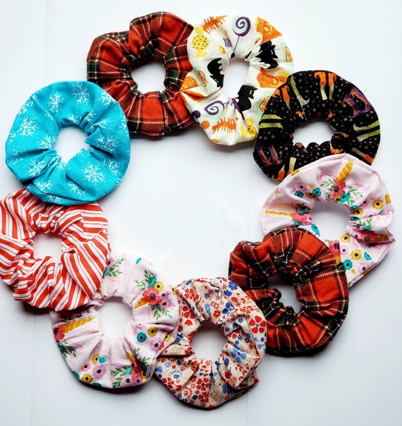 SCRUNCHIES Floral and Solid Scrunchies for wrist and hair